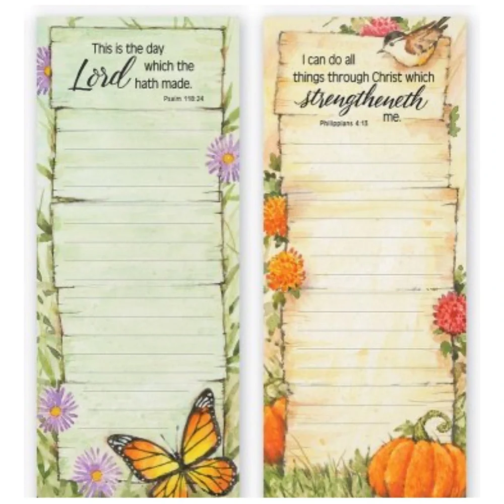 NWT 12 Seasonal Memo Pads Magnetic Back